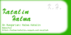 katalin halma business card